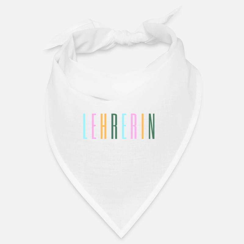 Lehrerin - Schule, Beruf, Klassenzimmer - Bandana - Weiß
