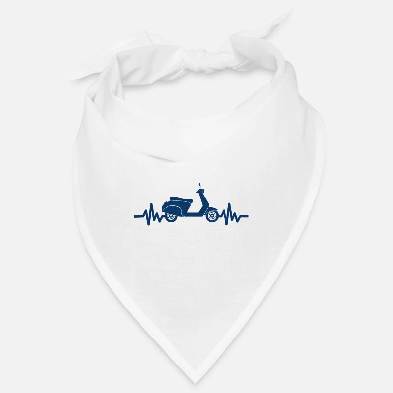 Heartbeat Motorrad - Motorroller Mofa Moped Bandana