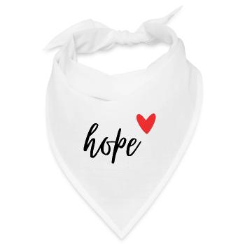 Liebe, Hoffnung - Bandana - Weiß - Vorne