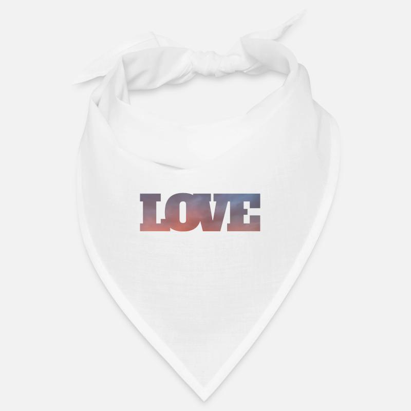 Nuages dans l’inscription amour Bandana