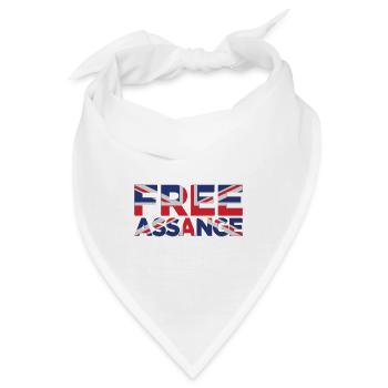 Free Assange Union Jack - Bandana - Weiß - Vorne