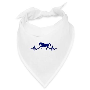 Herzschlag - Pferd Hengst Stute Ross Reitsport - Bandana - Weiß - Vorne