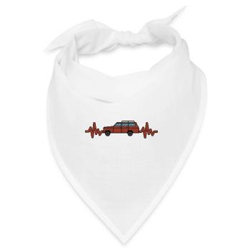 Auto - Wagen - Herzschlag - Luxus - Style - Bandana - Weiß - Vorne