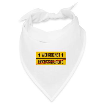 Wehrdienst Wehrpflicht Schulende Abitur Bundeswehr - Bandana - Weiß - Vorne