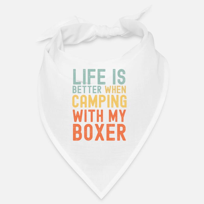 German Boxer Camping retro vintage Bandana