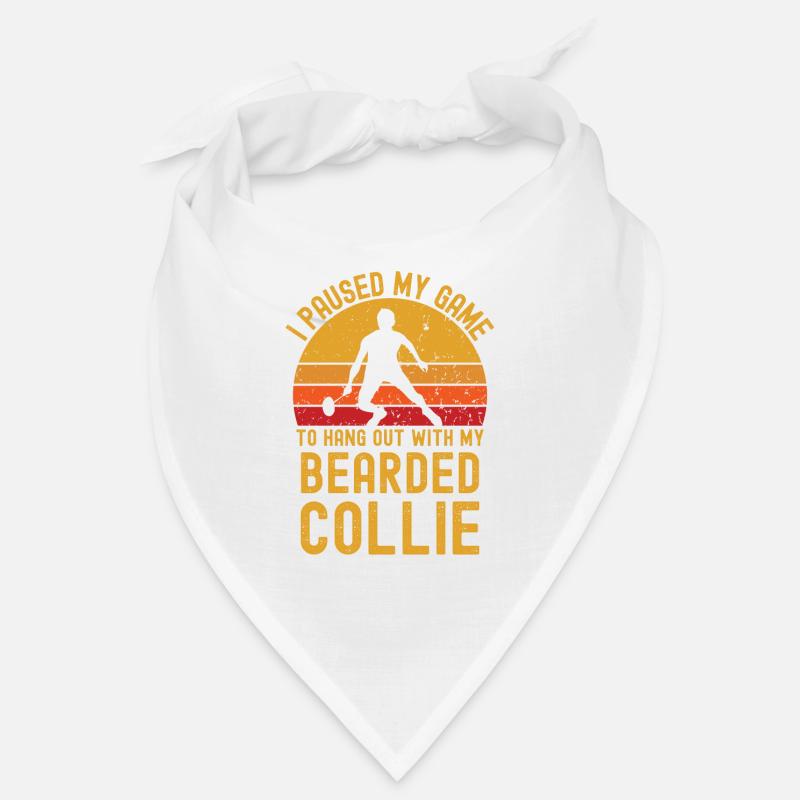 Badminton et Bearded Collie Bandana