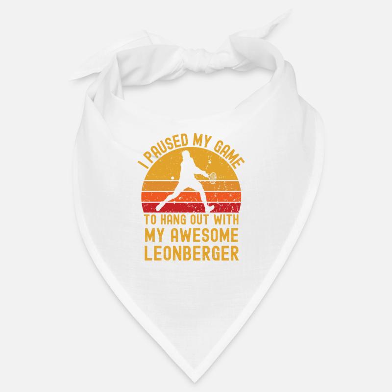 Tennis und Leonberger Bandana
