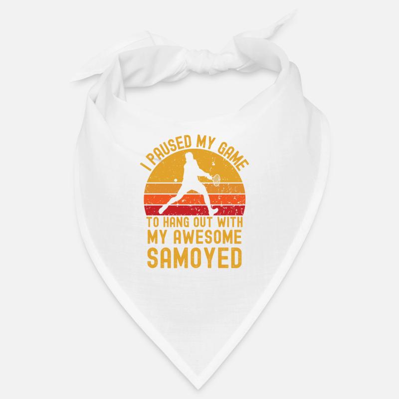 Tennis et Samoyède Bandana