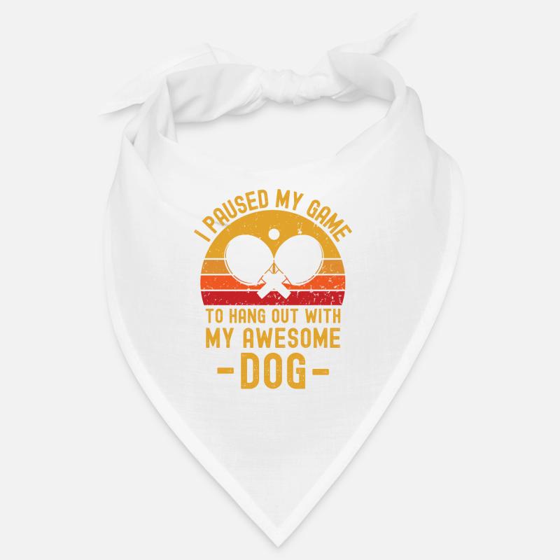 Tennis de table et chien Bandana