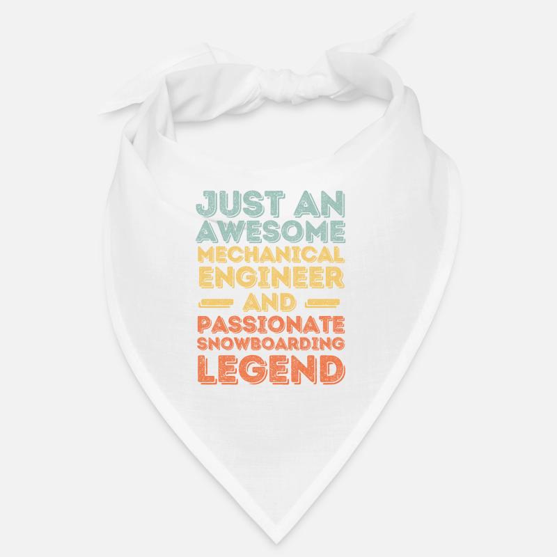 Mechanical Engineer Snowboarding retro Bandana