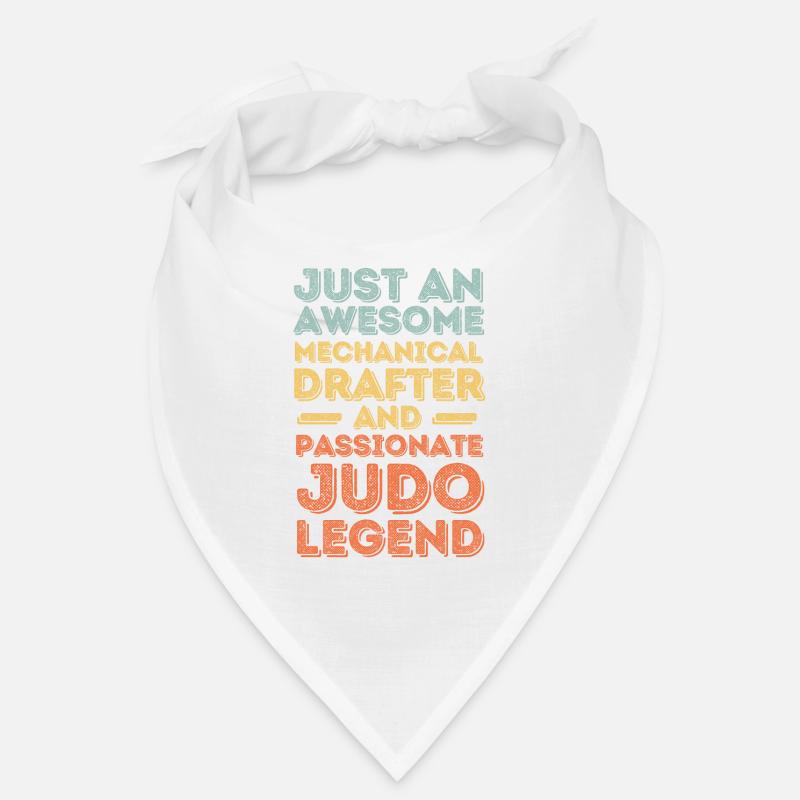 Technischer-Zeichner Judo retro Bandana