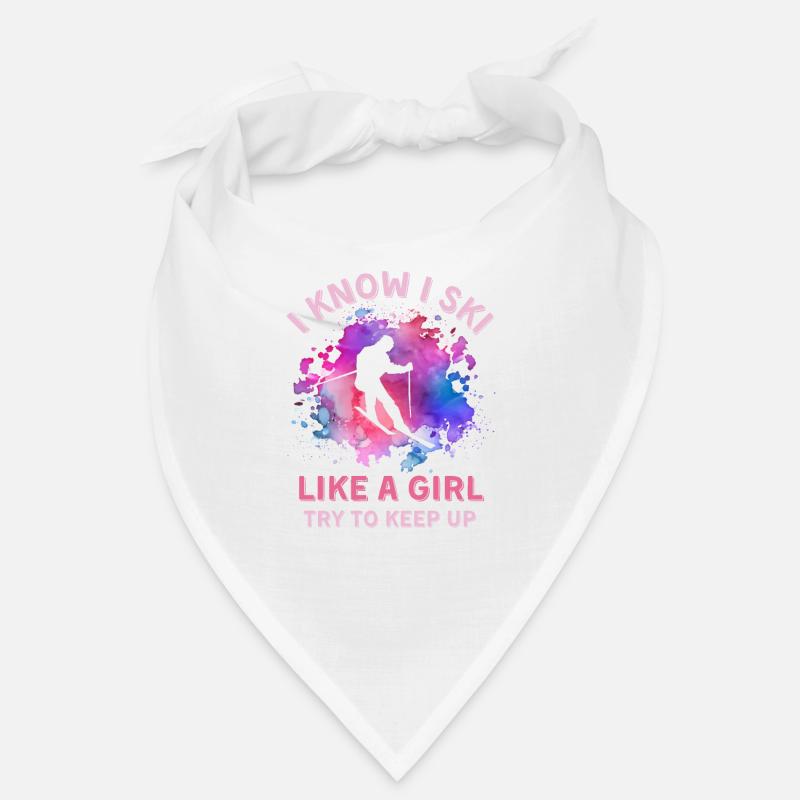 Frauen Ski Mädchen - Bandana - Weiß