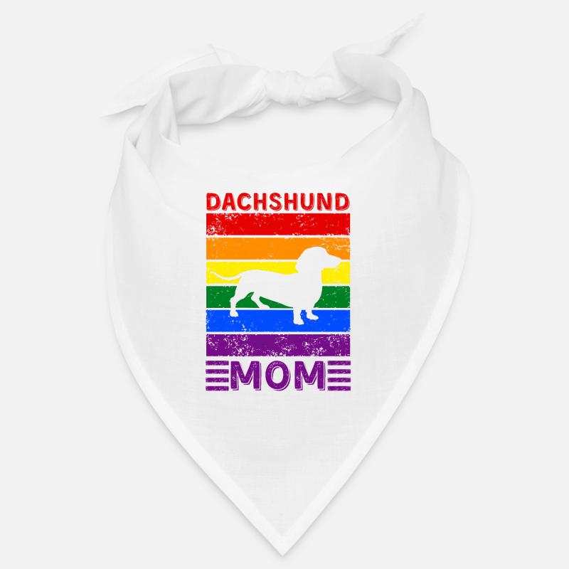 Teckel Maman LGBTQ Drapeau arc-en-ciel Bandana