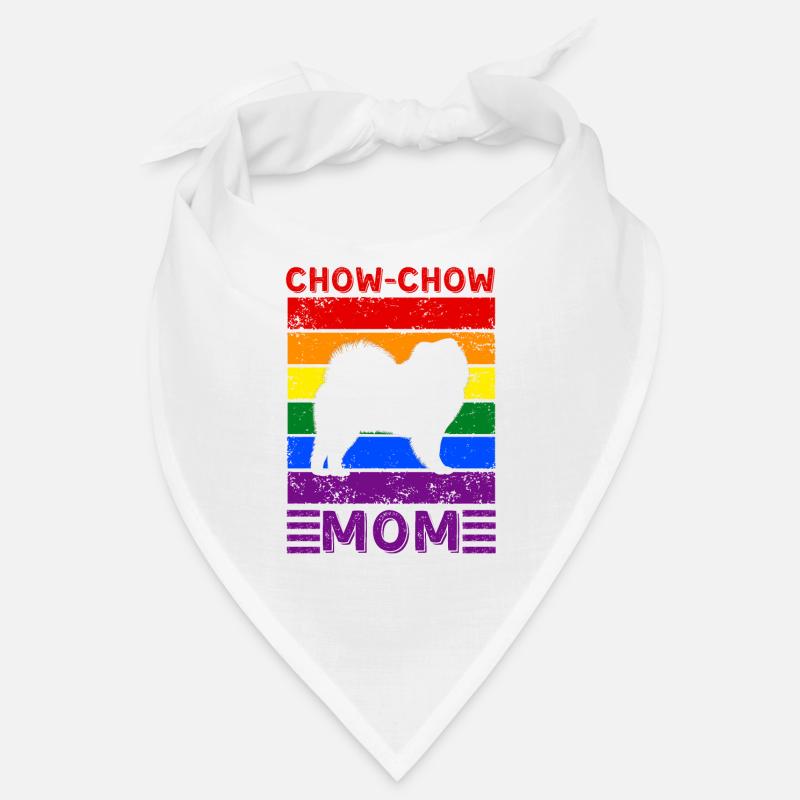 Chow-chow Maman LGBTQ Drapeau arc-en-ciel Bandana