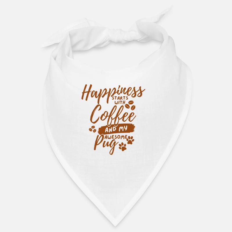 Coffee Pug lover Bandana
