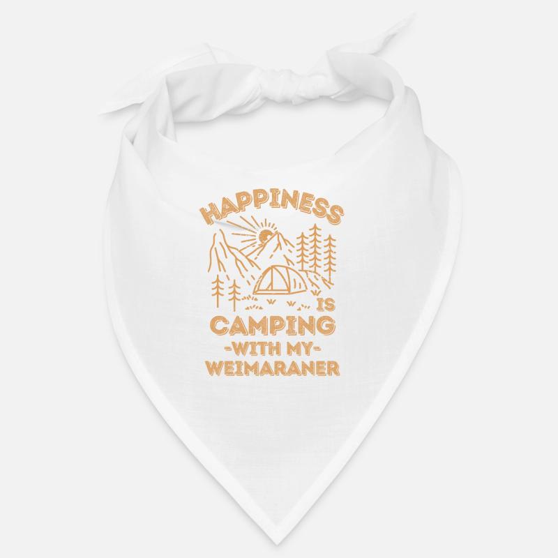 Camping avec un braque de Weimar Bandana