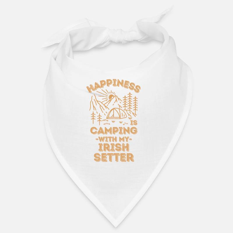 Camping mit irish-setter Bandana