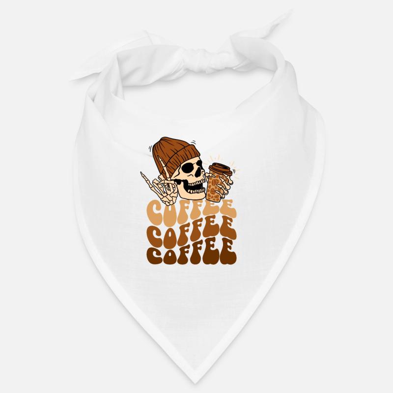 Coffee and Skull Bandana