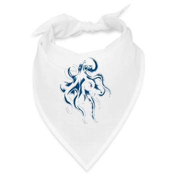 Der tiefste Tintenfisch im dunklen Meer - Bandana - Weiß - Vorne