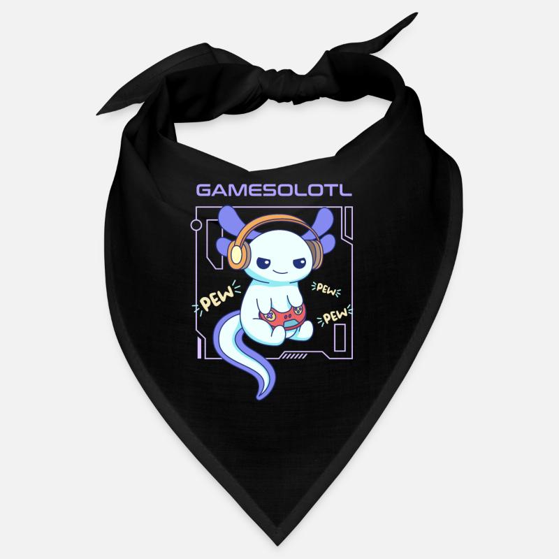 Gamesolotl Word Pun Design for Axolotl Lovers Bandana