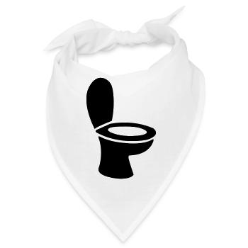 WC - Klo - Toilette - Bandana - Weiß - Vorne