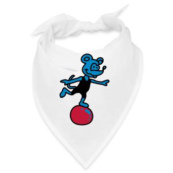 sportliche Maus 3 - Bandana - Weiß - Vorne
