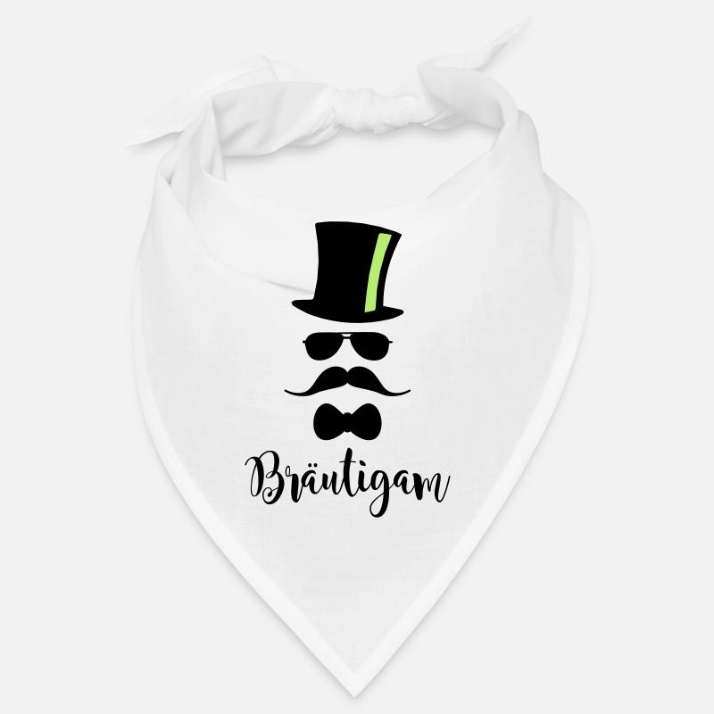 JGA Bräutigam Junggesellenabschied Ehe Hochzeit - Bandana - Weiß