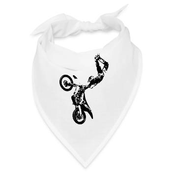 Motorcross black - Bandana - Weiß - Vorne