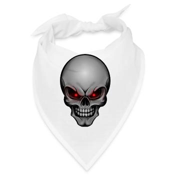 Totenschädel 004 - Bandana - Weiß - Vorne