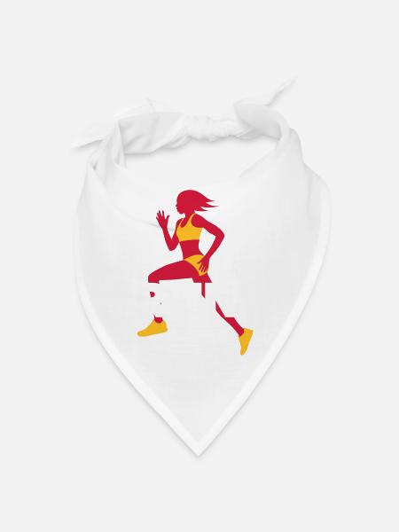 T-shirt de course - Entraînement - Fitness - Bandana - blanc