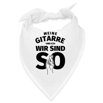 Gitarre Geschenk Gitarren - Bandana - Weiß - Vorne