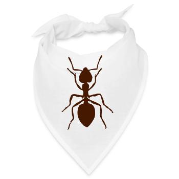 Ameise Tier Insekt klein Geschenk Idee krabbeln - Bandana - Weiß - Vorne