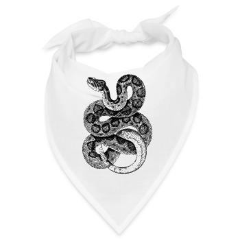 schlange-klapperschlange- - Bandana - Weiß - Vorne
