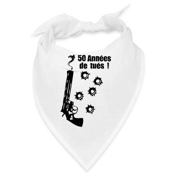 50 Jahre smoking gun Kugel Auswirkungen anniv - Bandana - Weiß - Vorne