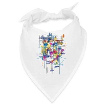 buntes Gerüst - Bandana - Weiß - Vorne