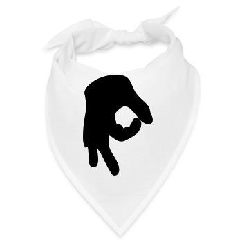 Reingelegt (Handzeichen) - Bandana - Weiß - Vorne