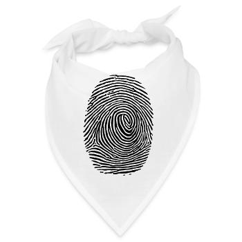 finger abdruck - Bandana - Weiß - Vorne