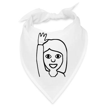 Emoji Grüßen - Bandana - Weiß - Vorne