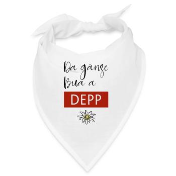 Da ganze Bua a Depp - Bandana - Weiß - Vorne