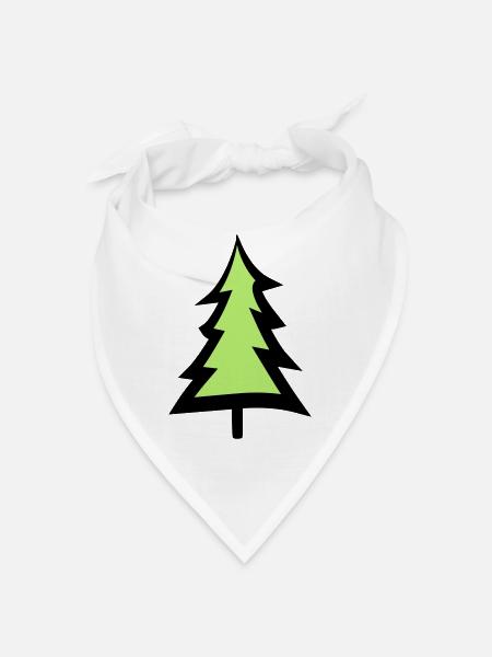 arbre de noël arbre de noël texte conception logo sapin s - Bandana - blanc - Devant