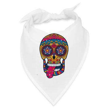 Sugar Skull - Bandana - Weiß - Vorne
