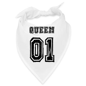 Queen King Partnerlook Love - Bandana - Weiß - Vorne