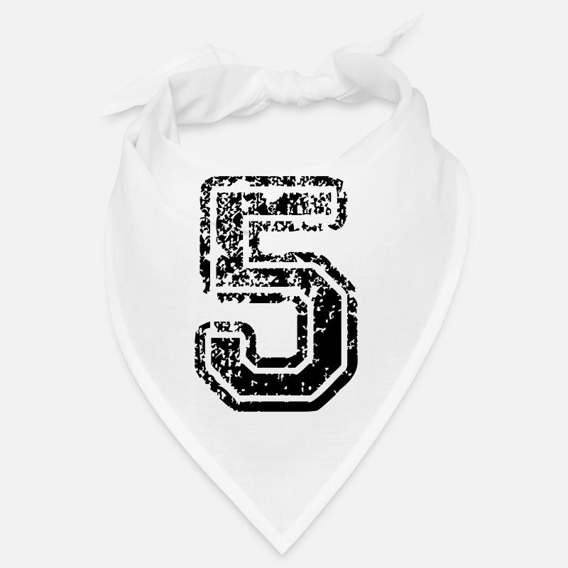 5 - Nummer - Bandana - Weiß
