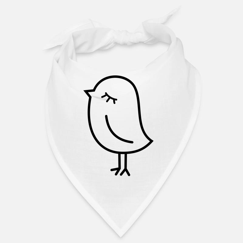 Spatz Vogel – Piepmatz Küken Tweet Vögelchen - Bandana - Weiß