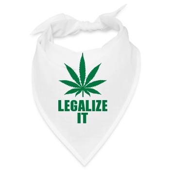 Marihuana - Bandana - Weiß - Vorne