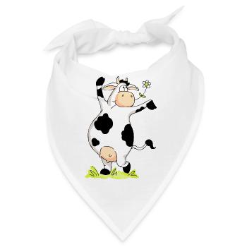 Posing Cow - Bandana - Weiß - Vorne