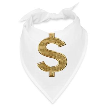 Dollar Dollarzeichen Peso Geld Money - Bandana - Weiß - Vorne