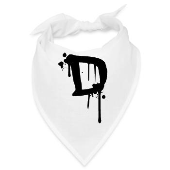 D Graffiti Tropfen Farbklex Blut Spray - Bandana - Weiß - Vorne