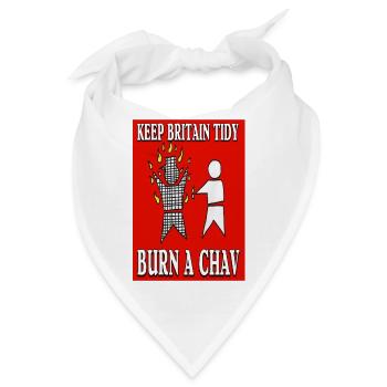 BRENNEN SIE EINEN CHAV - Bandana - Weiß - Vorne