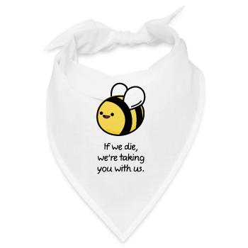 Rette die Bienen - Bandana - Weiß - Vorne